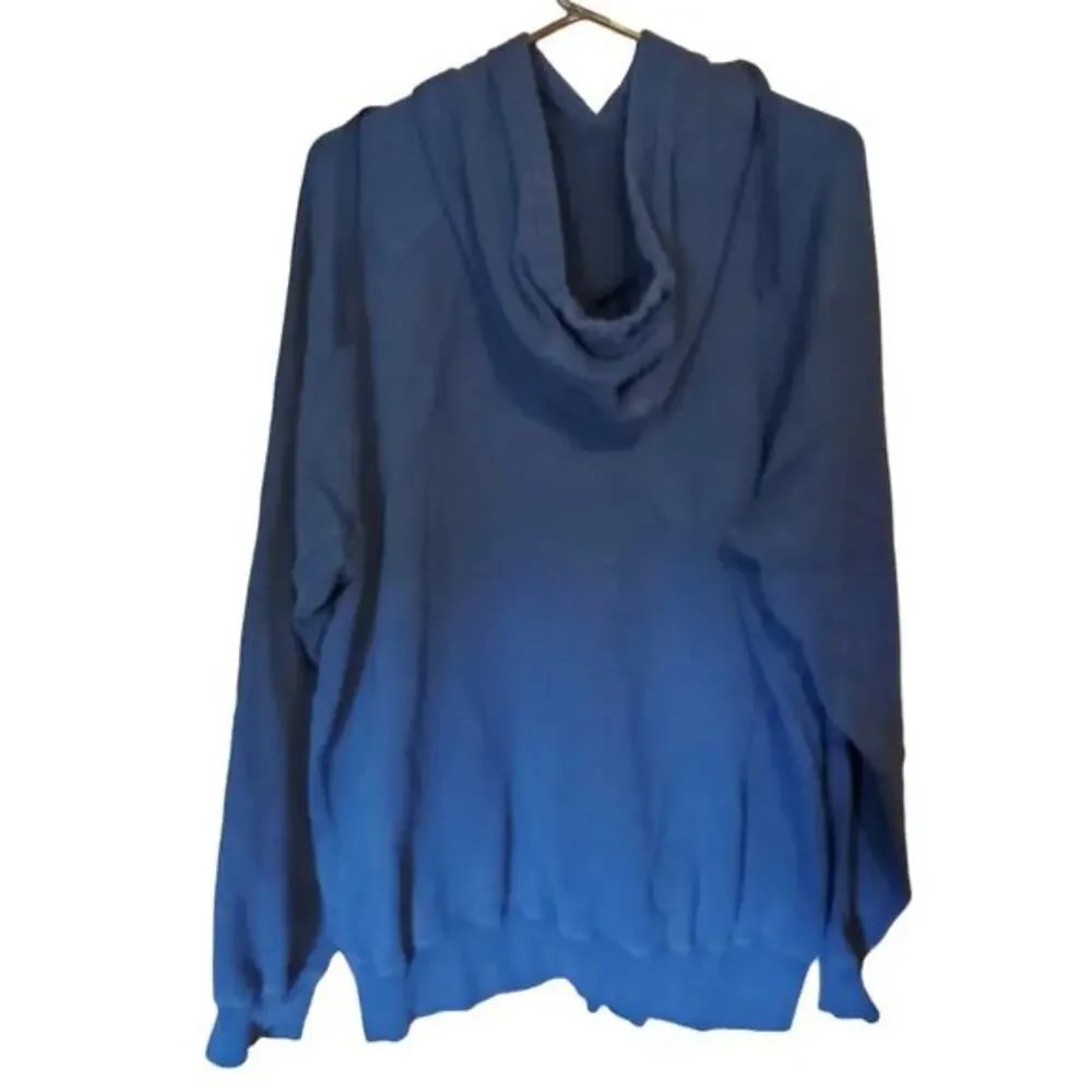 Adidas Mens Sweatshirt Hoodie Navy Blue Pockets 100% Cotton Logo Sz‎ S